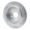 R1 11-25 Dodge Durango Rear Left Drilled & Slotted Silver Brake Rotor