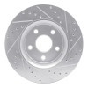 R1 11-22 Dodge Durango Front Left Drilled & Slotted Silver Brake Rotor