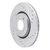 R1 88-89 Eagle MedallIon Front Right Drilled & Slotted Silver Brake Rotor