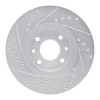 R1 88-89 Eagle MedallIon Front Right Drilled & Slotted Silver Brake Rotor