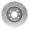 R1 88-89 Eagle MedallIon Front Left Drilled & Slotted Silver Brake Rotor