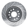 R1 21-25 Jeep Grand Wagoneer L Front Left Drilled & Slotted Silver Brake Rotor