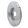R1 21-25 Jeep Grand Wagoneer L Front Left Drilled & Slotted Silver Brake Rotor