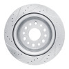 R1 19-25 Ram 1500 Rear Right Drilled & Slotted Silver Brake Rotor