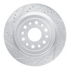 R1 19-25 Ram 1500 Rear Left Drilled & Slotted Silver Brake Rotor
