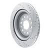R1 19-25 Ram 1500 Rear Left Drilled & Slotted Silver Brake Rotor