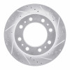 R1 09-25 Dodge Ram 2500 Rear Right Drilled & Slotted Silver Brake Rotor