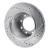 R1 09-25 Dodge Ram 4000 (Mexico) Rear Left Drilled & Slotted Silver Brake Rotor