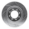 R1 09-25 Dodge Ram 4000 (Mexico) Rear Left Drilled & Slotted Silver Brake Rotor