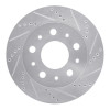 R1 14-21 Ram Promaster 2500 Rear Right Drilled & Slotted Silver Brake Rotor
