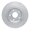 R1 12-20 Chrysler Town & Country Rear Right Drilled & Slotted Silver Brake Rotor