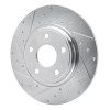 R1 12-20 Chrysler Town & Country Rear Left Drilled & Slotted Silver Brake Rotor
