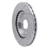 R1 12-25 Chrysler Pacifica Front Right Drilled & Slotted Silver Brake Rotor