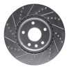 R1 12-25 Chrysler Pacifica Front Right Drilled & Slotted Silver Brake Rotor