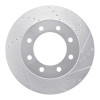R1 09-25 Dodge Ram 3500 Front Right Drilled & Slotted Silver Brake Rotor