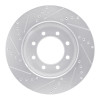 R1 09-25 Dodge Ram 3500 Front Right Drilled & Slotted Silver Brake Rotor