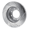 R1 09-25 Dodge Ram 3500 Front Left Drilled & Slotted Silver Brake Rotor