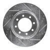 R1 09-25 Dodge Ram 3500 Front Left Drilled & Slotted Silver Brake Rotor