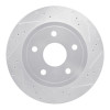R1 04-06 Dodge Ram 1500 Pickup Rear Right Drilled & Slotted Silver Brake Rotor