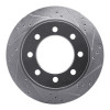 R1 03-08 Dodge Ram 4000 (Mexico) Rear Right Drilled & Slotted Silver Brake Rotor