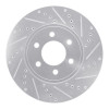R1 03-03 Dodge Durango Front Right Drilled & Slotted Silver Brake Rotor
