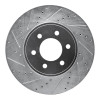 R1 03-03 Dodge Durango Front Left Drilled & Slotted Silver Brake Rotor
