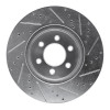 R1 03-03 Dodge Durango Front Left Drilled & Slotted Silver Brake Rotor
