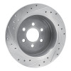 R1 03-04 Dodge DAKOTA RWD Rear Right Drilled & Slotted Silver Brake Rotor