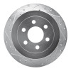 R1 03-04 Dodge DAKOTA RWD Rear Left Drilled & Slotted Silver Brake Rotor