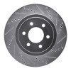 R1 03-04 Dodge DAKOTA 4WD Front Right Drilled & Slotted Silver Brake Rotor