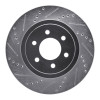 R1 03-04 Dodge DAKOTA RWD Front Left Drilled & Slotted Silver Brake Rotor