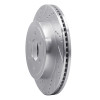 R1 03-04 Dodge DAKOTA RWD Front Left Drilled & Slotted Silver Brake Rotor
