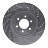 R1 03-04 Dodge DAKOTA RWD Front Left Drilled & Slotted Silver Brake Rotor