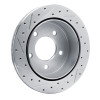 R1 03-03 Dodge Ram 1500 Van Rear Right Drilled & Slotted Silver Brake Rotor