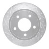 R1 03-03 Dodge Ram 1500 Van Rear Left Drilled & Slotted Silver Brake Rotor