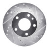 R1 82-86 BMW 735I Front Right Drilled & Slotted Silver Brake Rotor