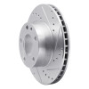 R1 82-86 BMW 735I Front Right Drilled & Slotted Silver Brake Rotor