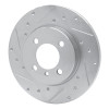 R1 84-85 BMW 318I Front Left Drilled & Slotted Silver Brake Rotor