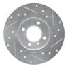 R1 84-85 BMW 318I Front Left Drilled & Slotted Silver Brake Rotor