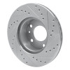 R1 76-82 BMW 528I Front Left Drilled & Slotted Silver Brake Rotor