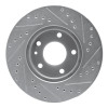 R1 76-82 BMW 528I Front Left Drilled & Slotted Silver Brake Rotor
