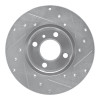 R1 77-83 BMW 320I (USA/Canada) Front Left Drilled & Slotted Silver Brake Rotor