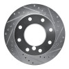 R1 75-79 Dodge W200 Front Right Drilled & Slotted Silver Brake Rotor