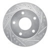 R1 94-99 Dodge Ramcharger (Mexico) Front Right Drilled & Slotted Silver Brake Rotor