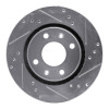 R1 89-91 Peugeot 405 Front Right Drilled & Slotted Silver Brake Rotor EDZ-28003R