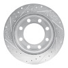 R1 89-93 Dodge W350 Front Right Drilled & Slotted Silver Brake Rotor