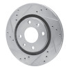 R1 89-91 Peugeot 405 Front Left Drilled & Slotted Silver Brake Rotor EDZ-28003L
