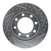 R1 89-93 Dodge W350 Front Left Drilled & Slotted Silver Brake Rotor