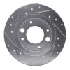 R1 71-89 Peugeot 504 Rear Right Drilled & Slotted Silver Brake Rotor