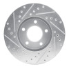 R1 91-96 Chrysler Town & Country Front Right Drilled & Slotted Silver Brake Rotor